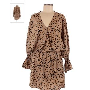 Leopard print wrap dress